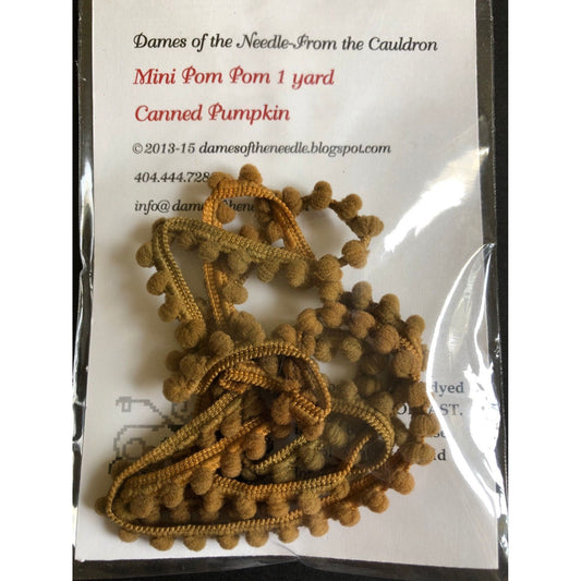 Dames of the Needle | Mini Pom Pom - Canned Pumpkin
