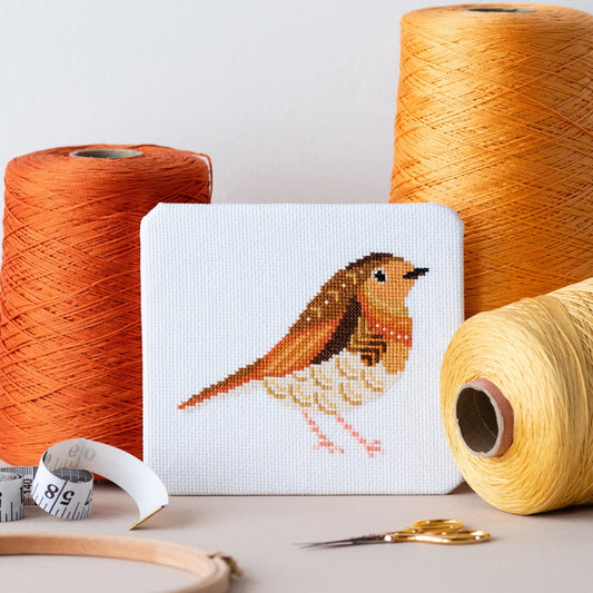 Meloca Designs | Mandala Robin Cross Stitch Kit