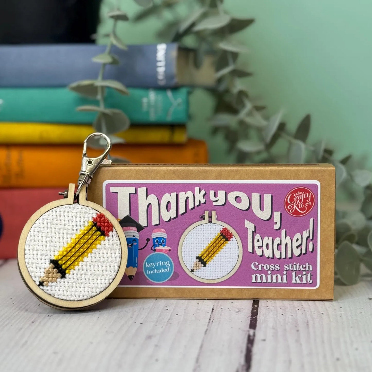 The Crafty Kit Company | Mini Matchbox Cross Stitch Kit ~ Thank You Teacher!