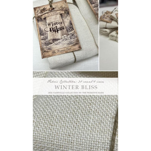 The Primitive Hare ~ 30 ct. Winter Bliss Linen