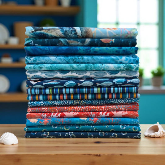 Under the Sea ~ Fat Quarter Bundle ~ 15 pcs