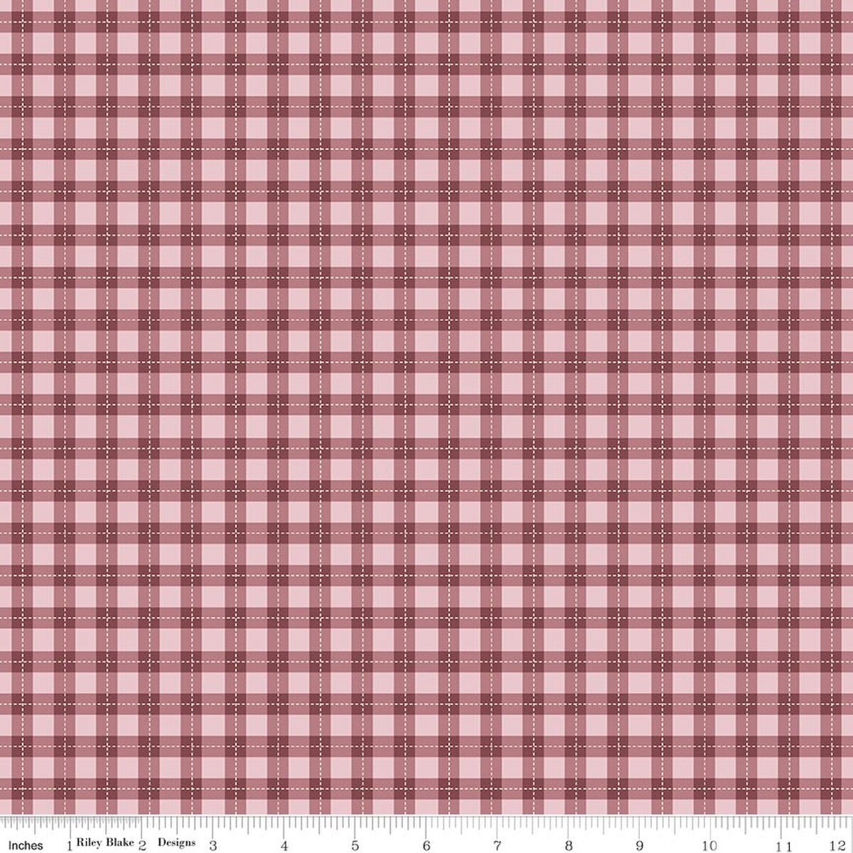 Harvest on the Prairie ~ Wine Plaid - C18288-WINE