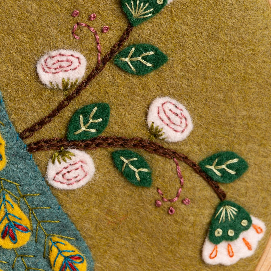 Corrine Lapierre | Flamboyant Peacock Appliqué Hoop Craft Kit