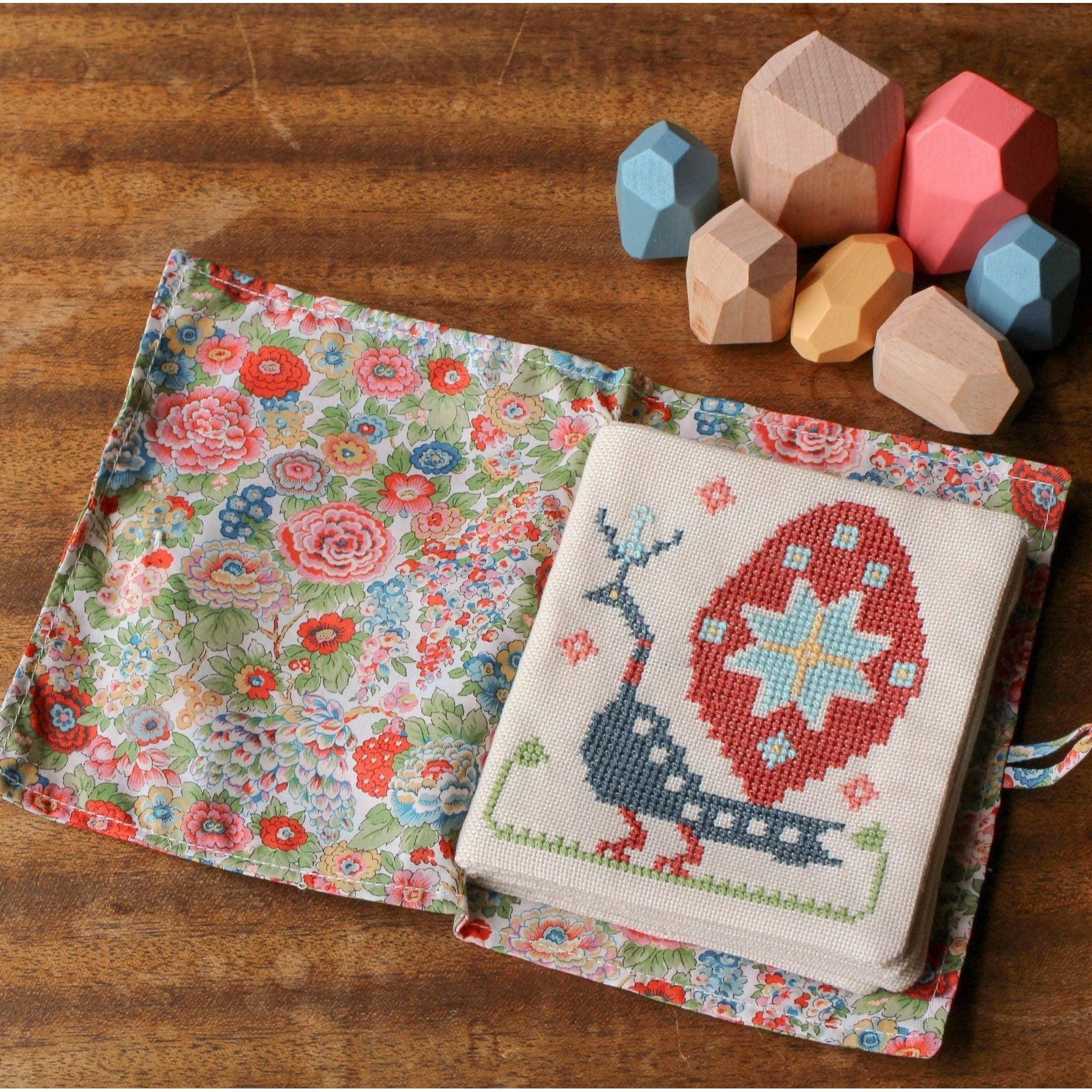 Avlea Folk Embroidery | Byzantine Beasts w/ Liberty® Fabric Cross Stit ...