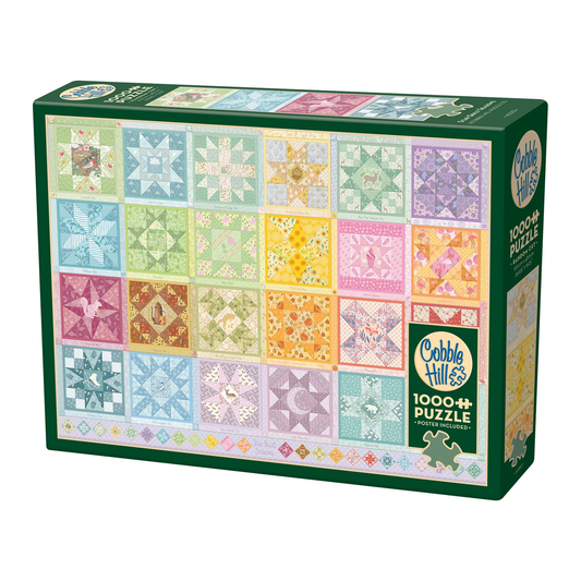 Cobble Hill Puzzles | Star Quilt Seasons Jigsaw Puzzle