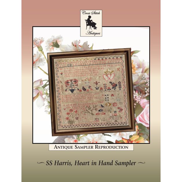 Cross Stitch Antiques | SS Harris, Heart in Hand Sampler MARKET 2026