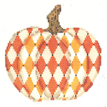 Kelly Clark | Hallowed Harlequin Pumpkin Needlepoint Canvas