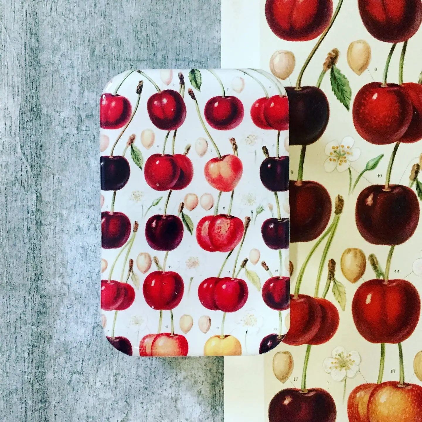 Tin Container with Magnet Large | Cherry