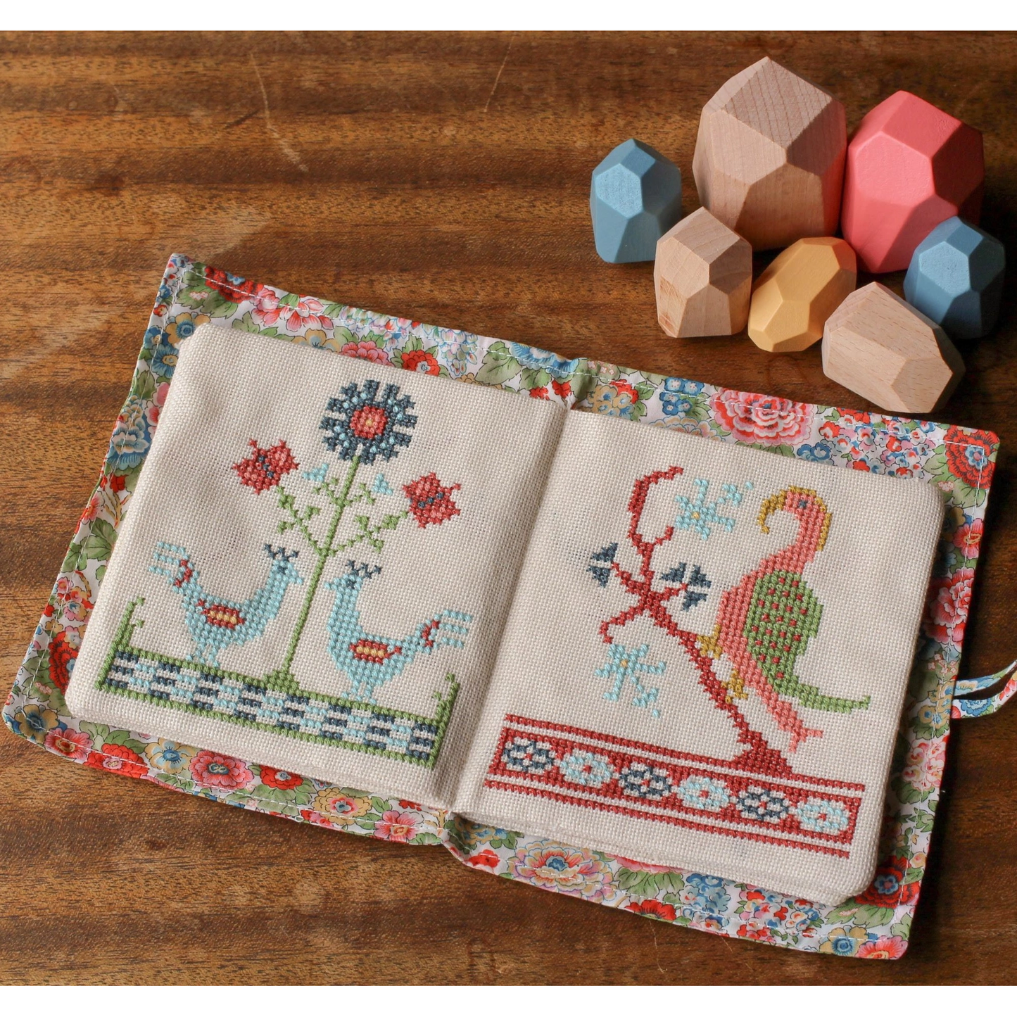 Avlea Folk Embroidery | Byzantine Beasts w/ Liberty® Fabric Cross Stitch Kit