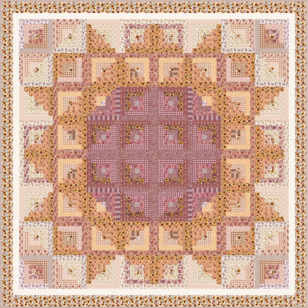 Harvest on the Prairie ~ Sunflower in the Cabin Quilt Kit