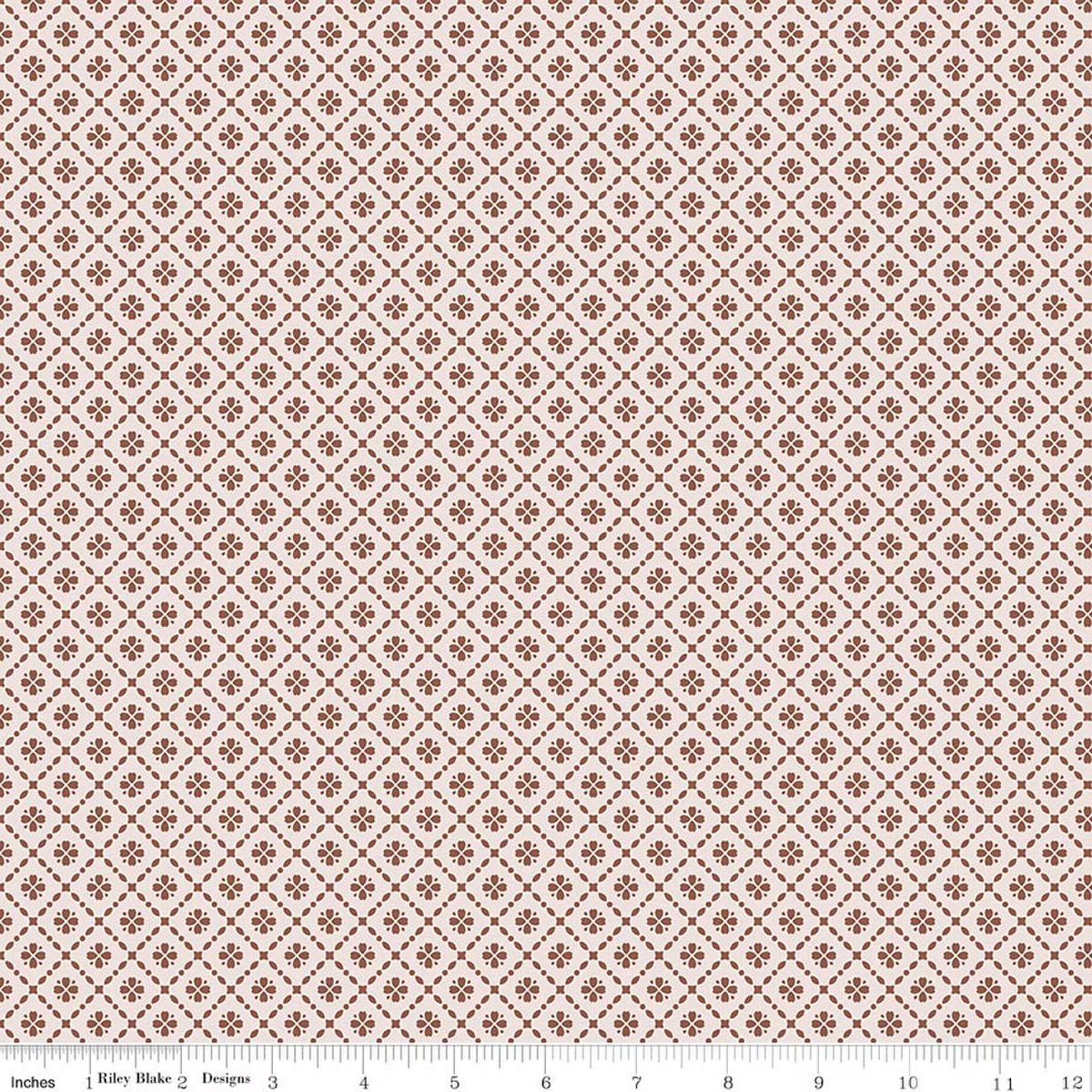 Harvest on the Prairie ~ Brown Floral Geo - C18287-BROWN