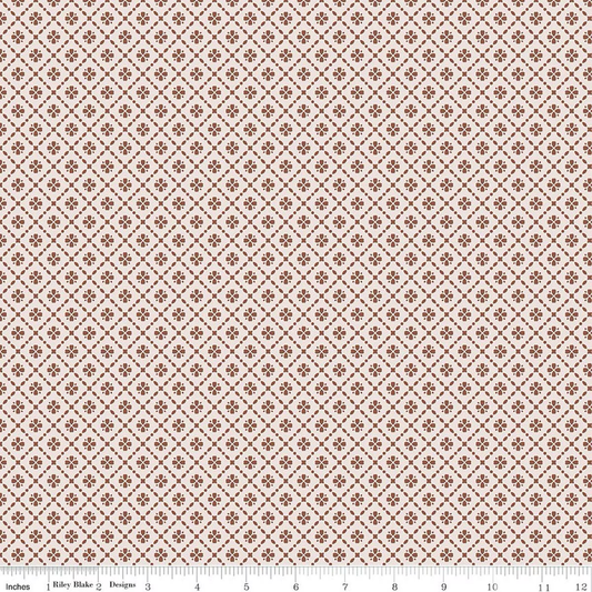 Harvest on the Prairie ~ Brown Floral Geo - C18287-BROWN