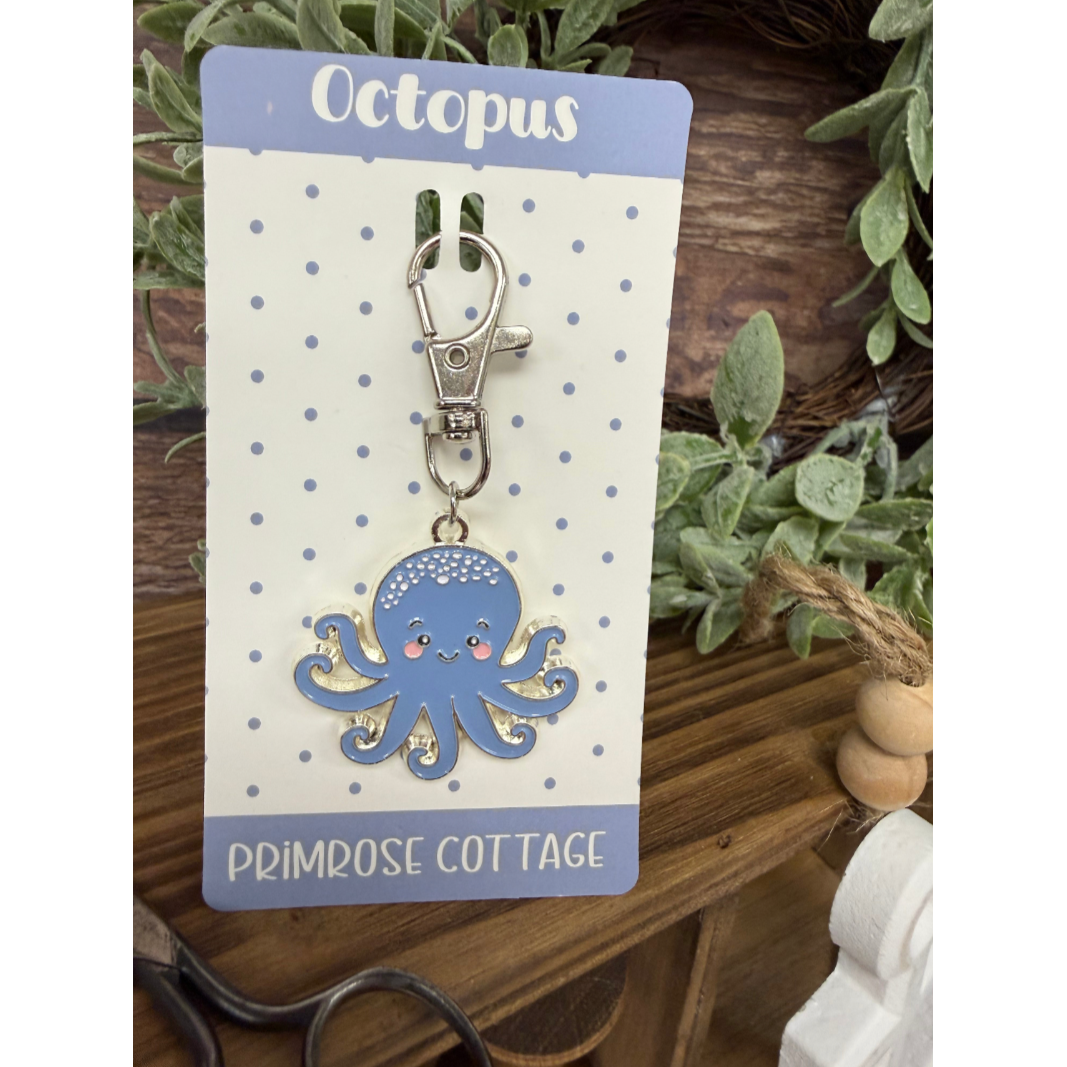 Primrose Cottage  | Scissor / Zipper Fob Charm - Octopus