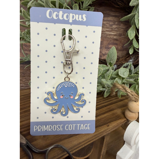Primrose Cottage  | Scissor / Zipper Fob Charm - Octopus