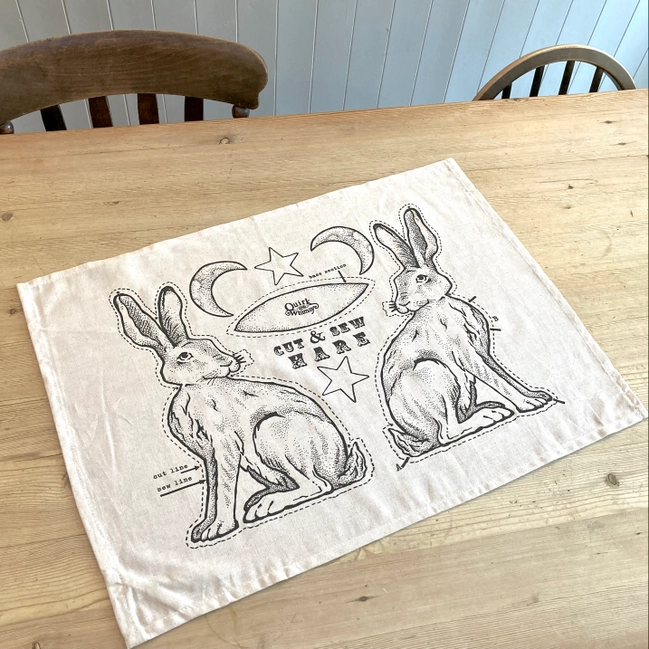 Quirk and Whimsey | Cut & Sew Tea Towel - Hare