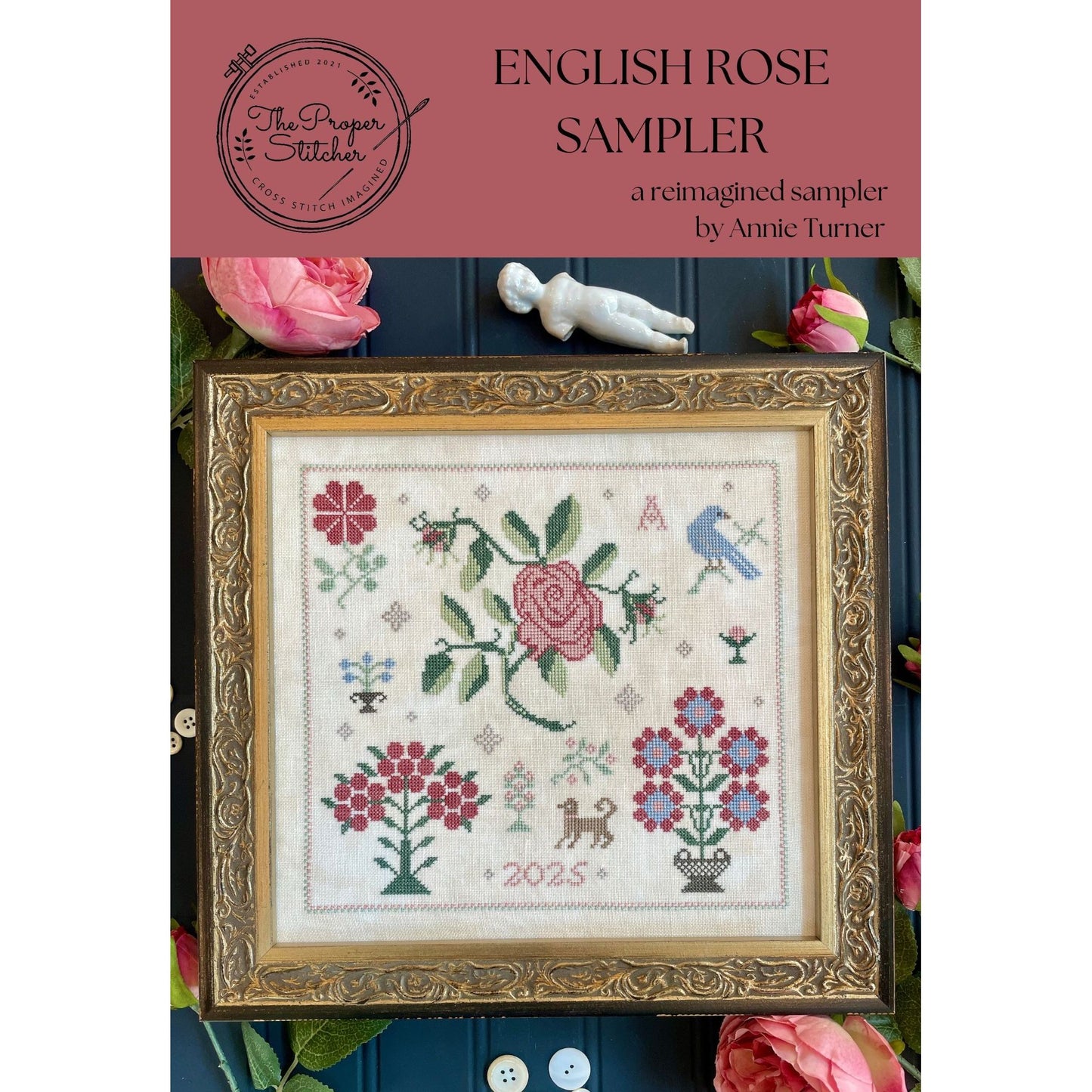 The Proper Stitcher | English Rose Sampler Sampler NM25