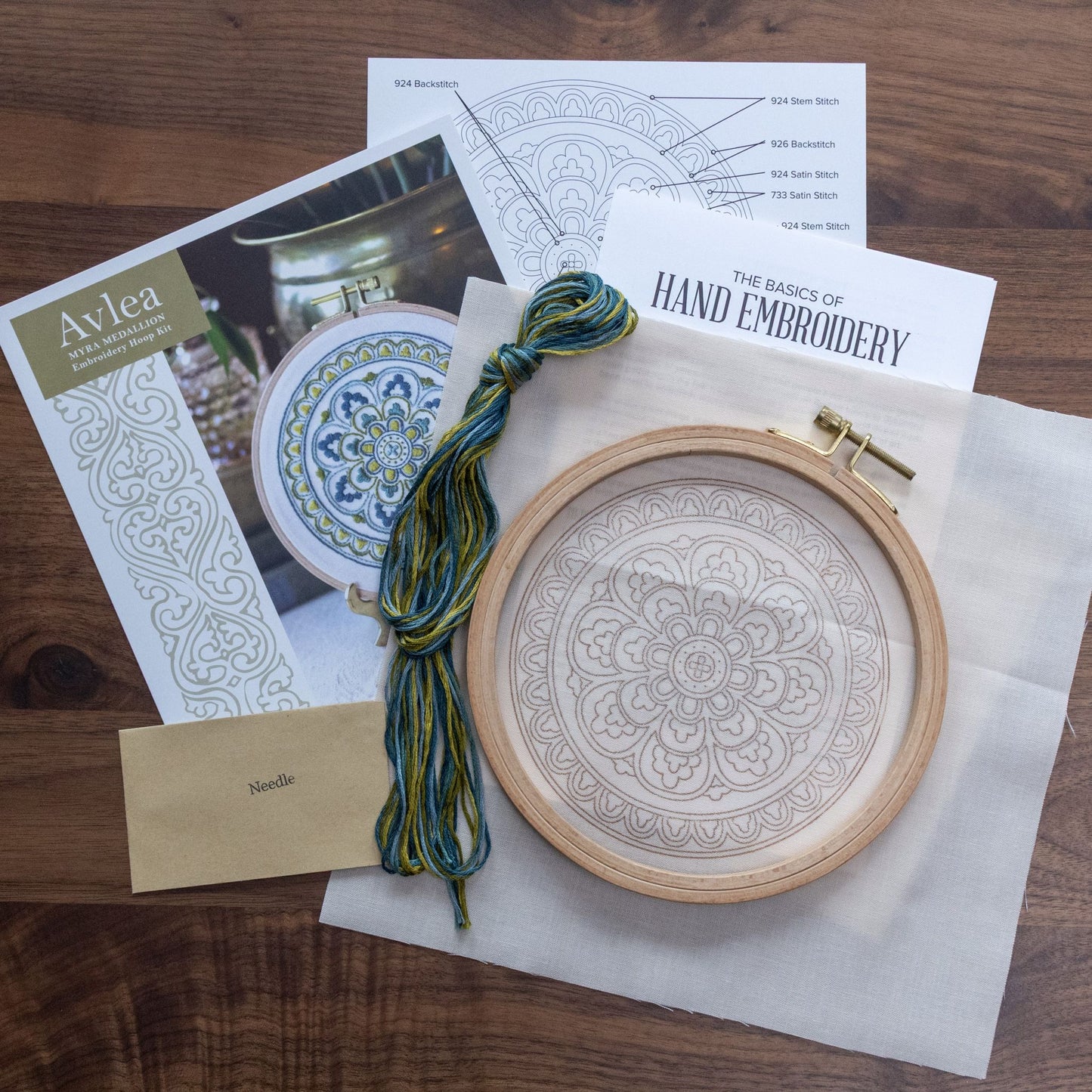 Avlea Folk Embroidery | Myra Medallion Embroidery Kit