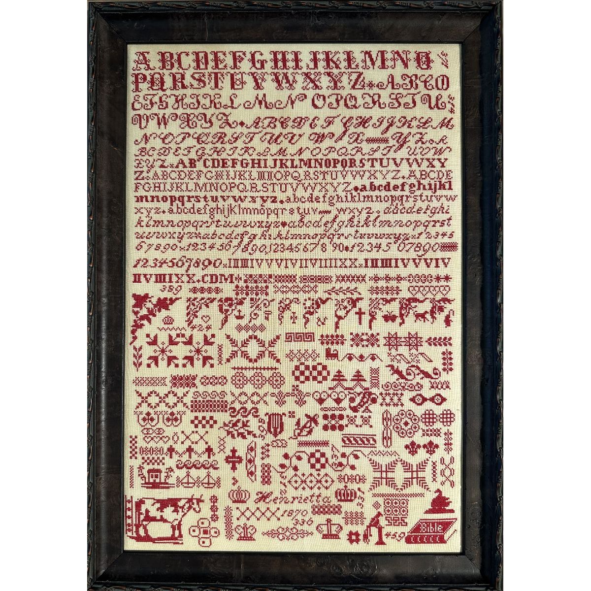 Cross Stitch Antiques | Henrietta 1870 is a Bristol Orphanage Sampler NM2026