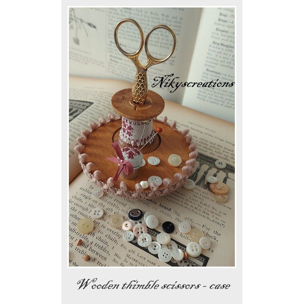 Nikyscreations | Wooden Thimble Scissors Case MARKET 2026