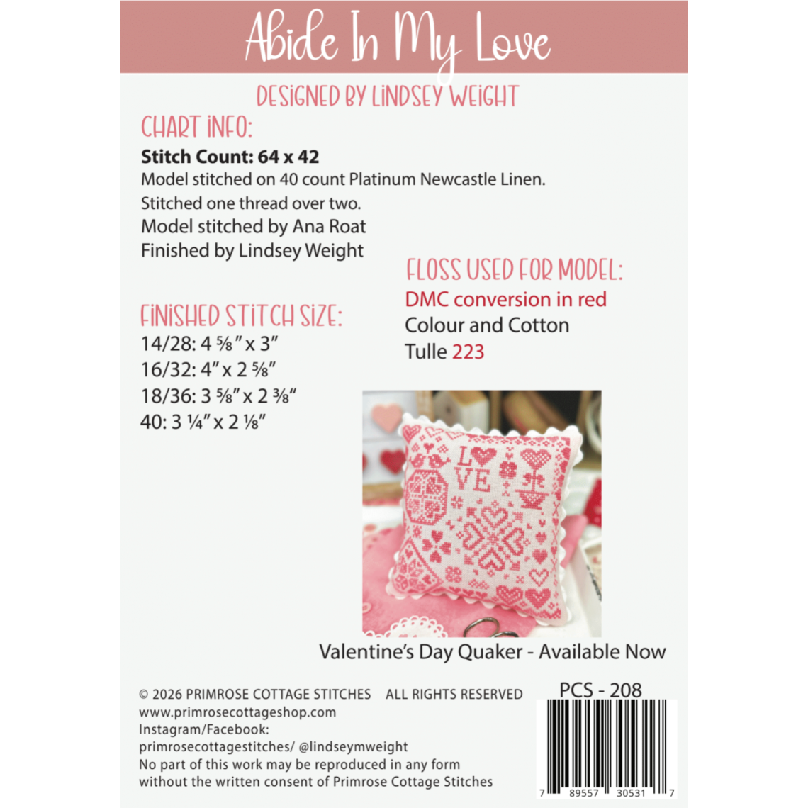 Primrose Cottage  | Abide in My Love