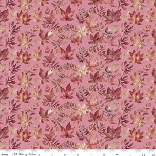Harvest on the Prairie ~ Pink Leaves - C18281-PINK