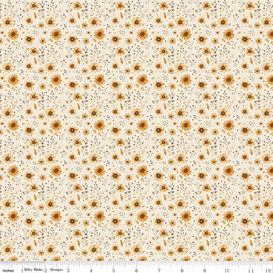 Harvest on the Prairie ~ Cream Sun Floral - C18284-CREAM