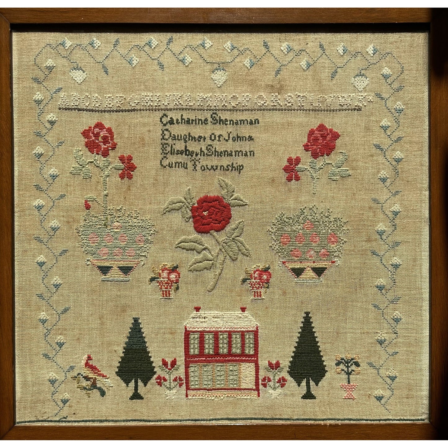 Cross Stitch Antiques | Catharine Shenaman, Cumru Township, c. 1840 MARKET 2026