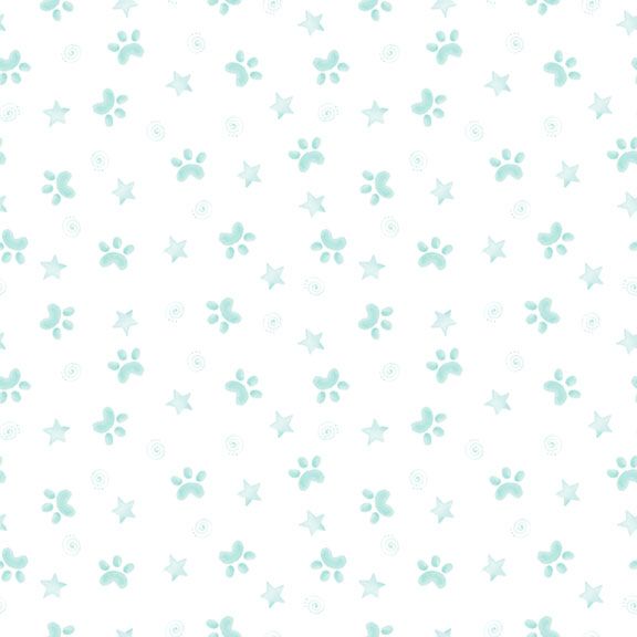 Little North Flannel ~ Blue Paws - F402154-BLUE