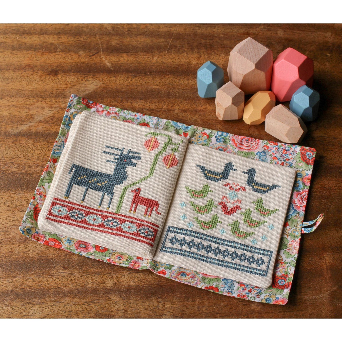 Avlea Folk Embroidery | Byzantine Beasts w/ Liberty® Fabric Cross Stitch Kit