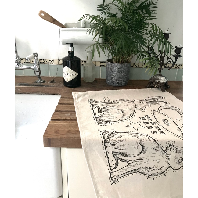 Quirk and Whimsey | Cut & Sew Tea Towel - Hare