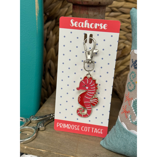 Primrose Cottage  | Scissor / Zipper Fob Charm - Seahorse