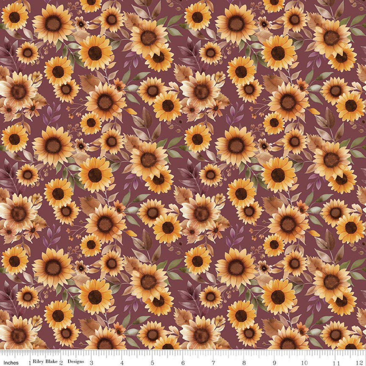 Harvest on the Prairie ~ Wine Sunflowers - C18280-WINE