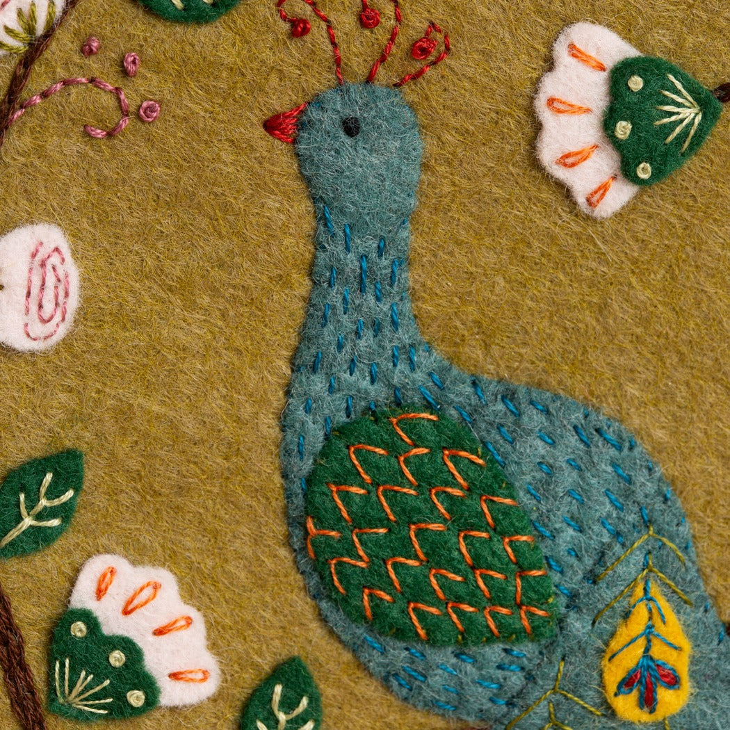 Corrine Lapierre | Flamboyant Peacock Appliqué Hoop Craft Kit
