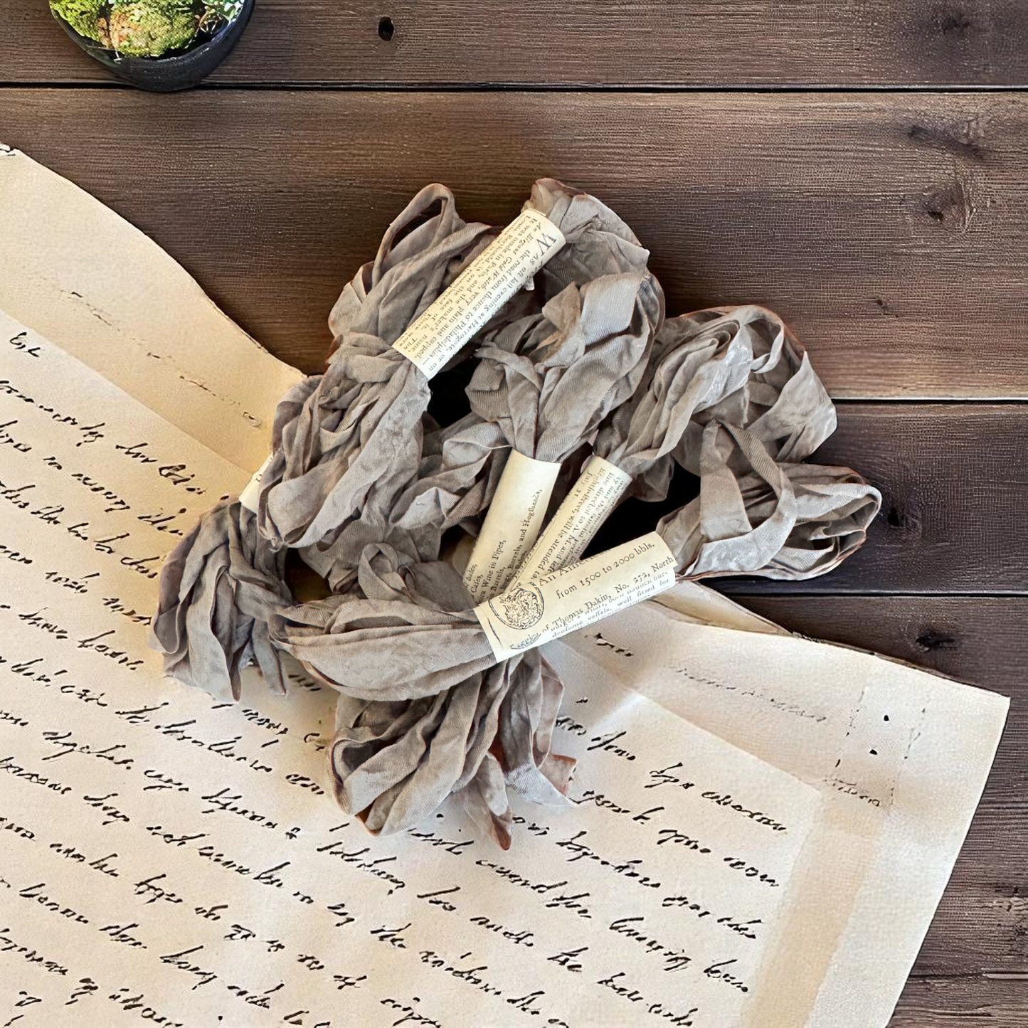 Monahan Papers | Aged Ribbon - Blue Willow