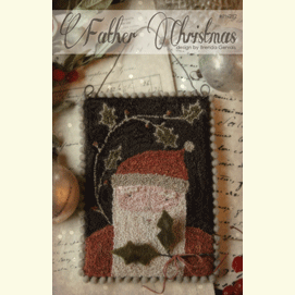 With Thy Needle & Thread ~  Father Christmas Punch Needle Pattern