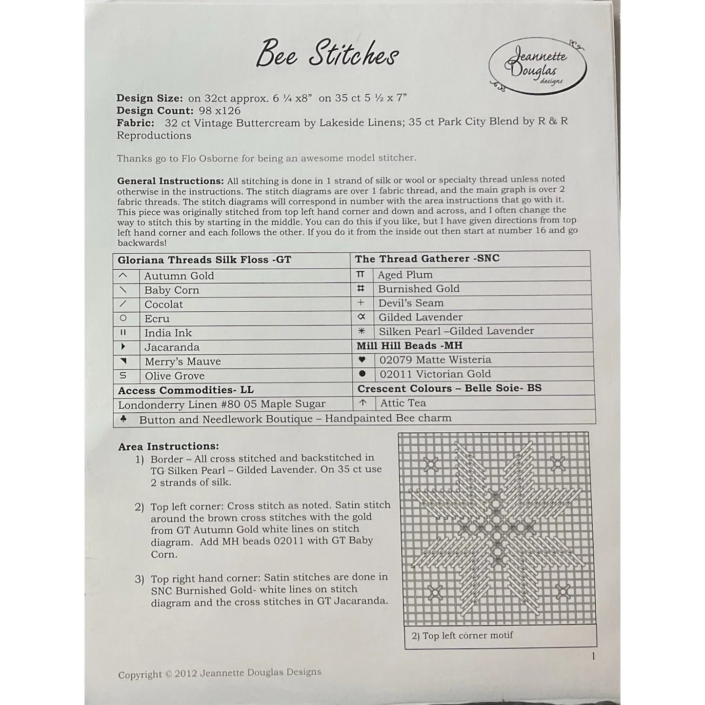 Jeannette Douglas Designs | Bee Stitches