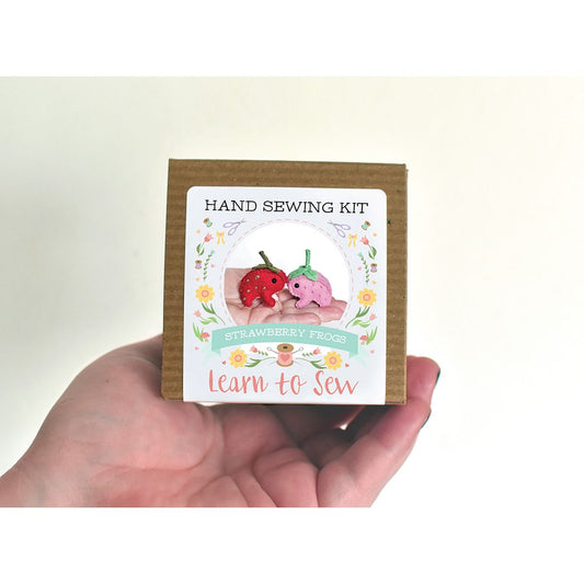 DelilahIris Designs ~ Felt Strawberry Frogs Sewing Kit