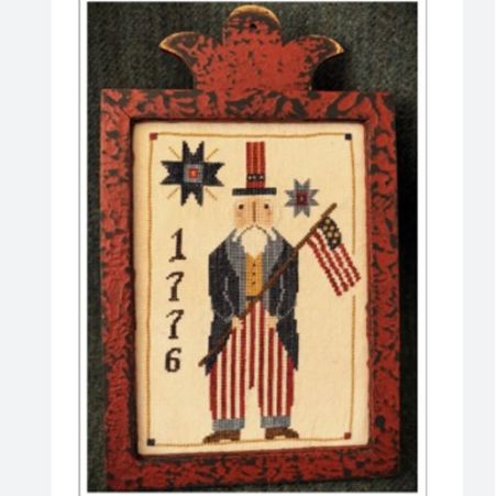 Bird In The Hand Primitives | Tall Uncle Sam Punch Needle