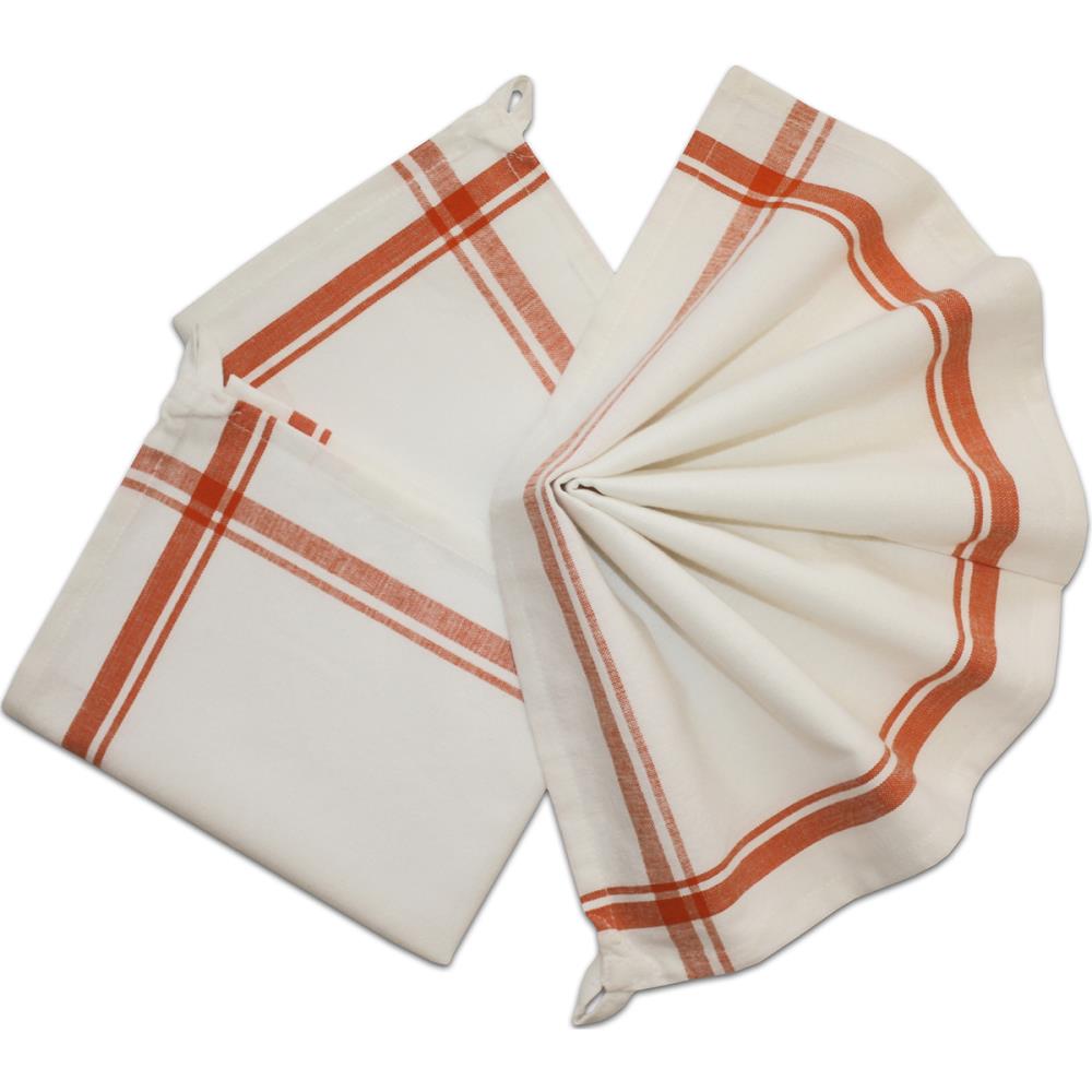 Stitch 'Em Up Retro Stripe Towels - Orange