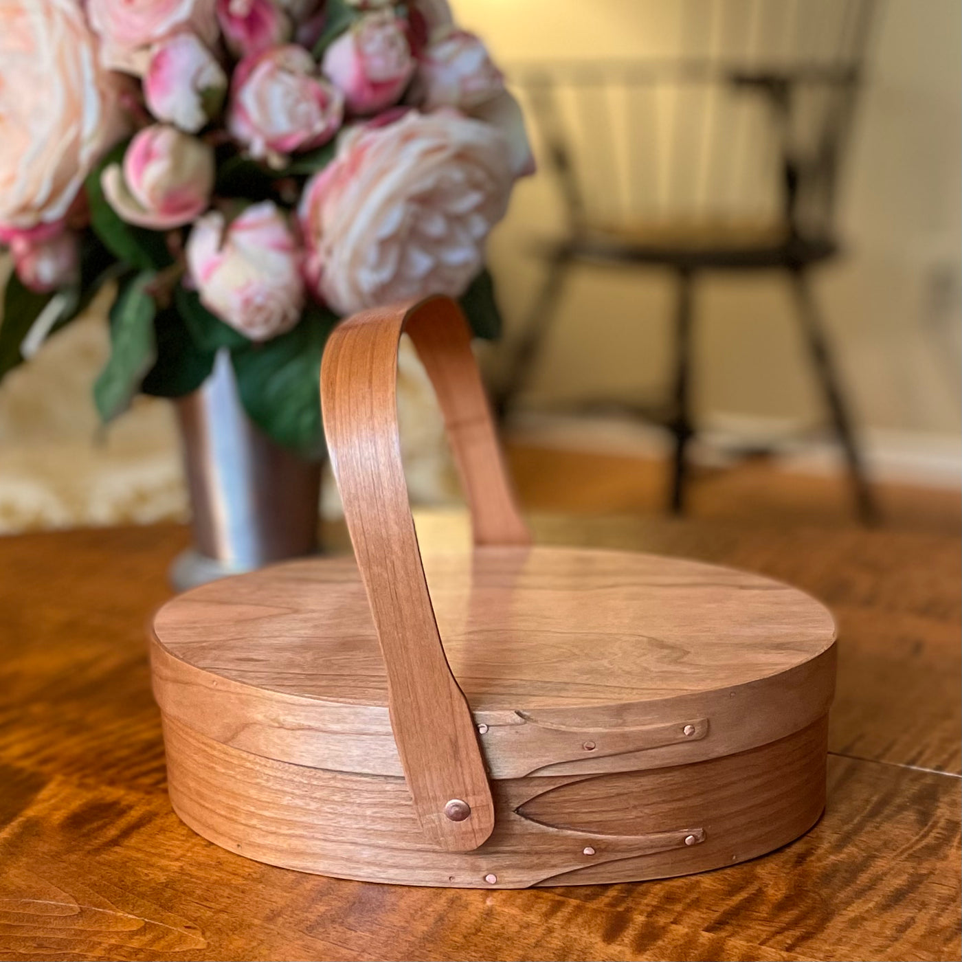 Keller Krafted | #5 Shaker Swing Handle Button Box - Cherry