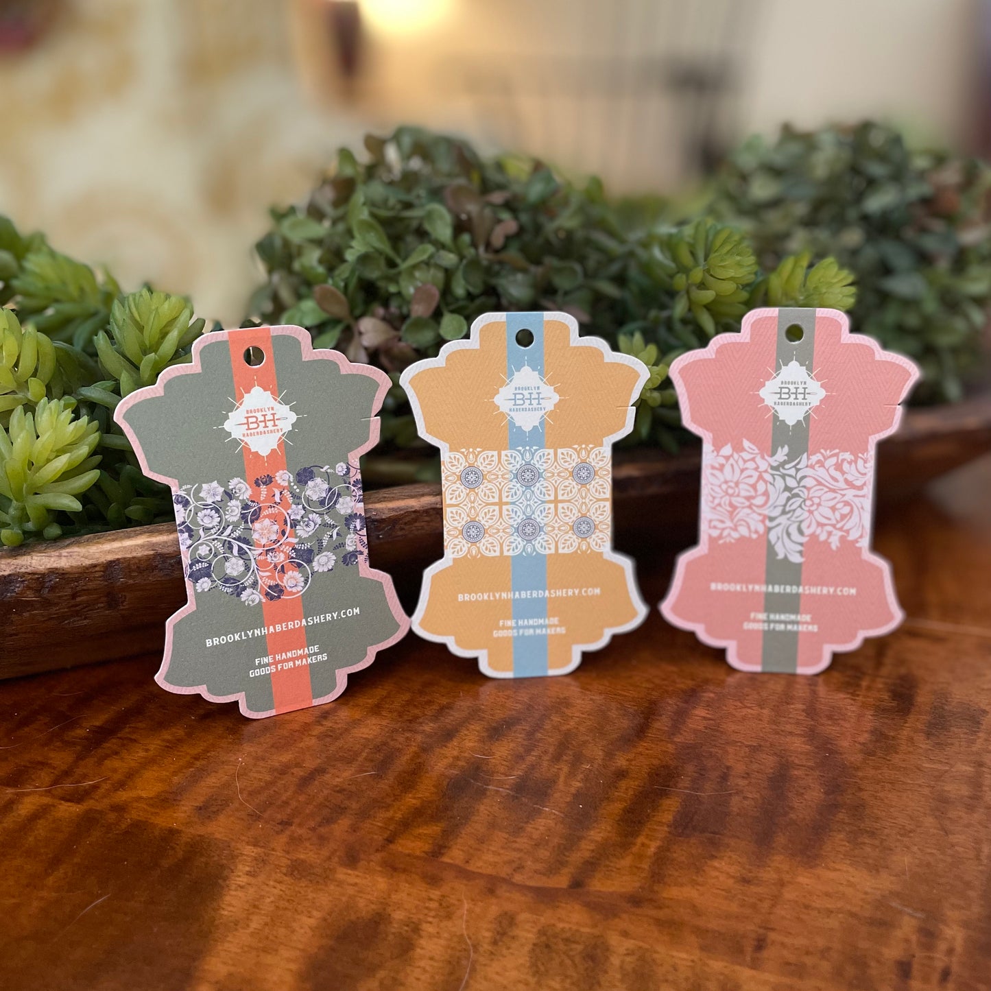 Set of Three Brooklyn Haberdashery Thread Cards