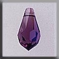 13052 Amethyst AB Very Small Teardrop Glass Bead