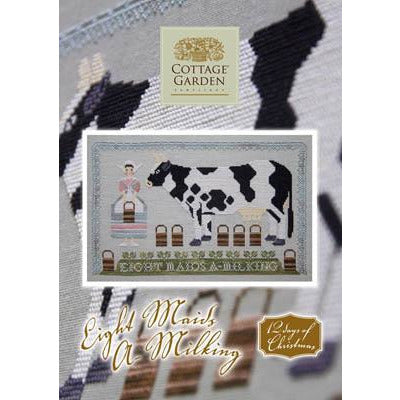 Cottage Garden Samplings ~ 12 Days of Christmas - Eight Maids A-Milking Pattern