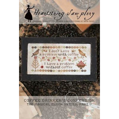 Heartstring Samplery ~ Magical Elixir Series - Coffee Drinker's Confession Part V Pattern