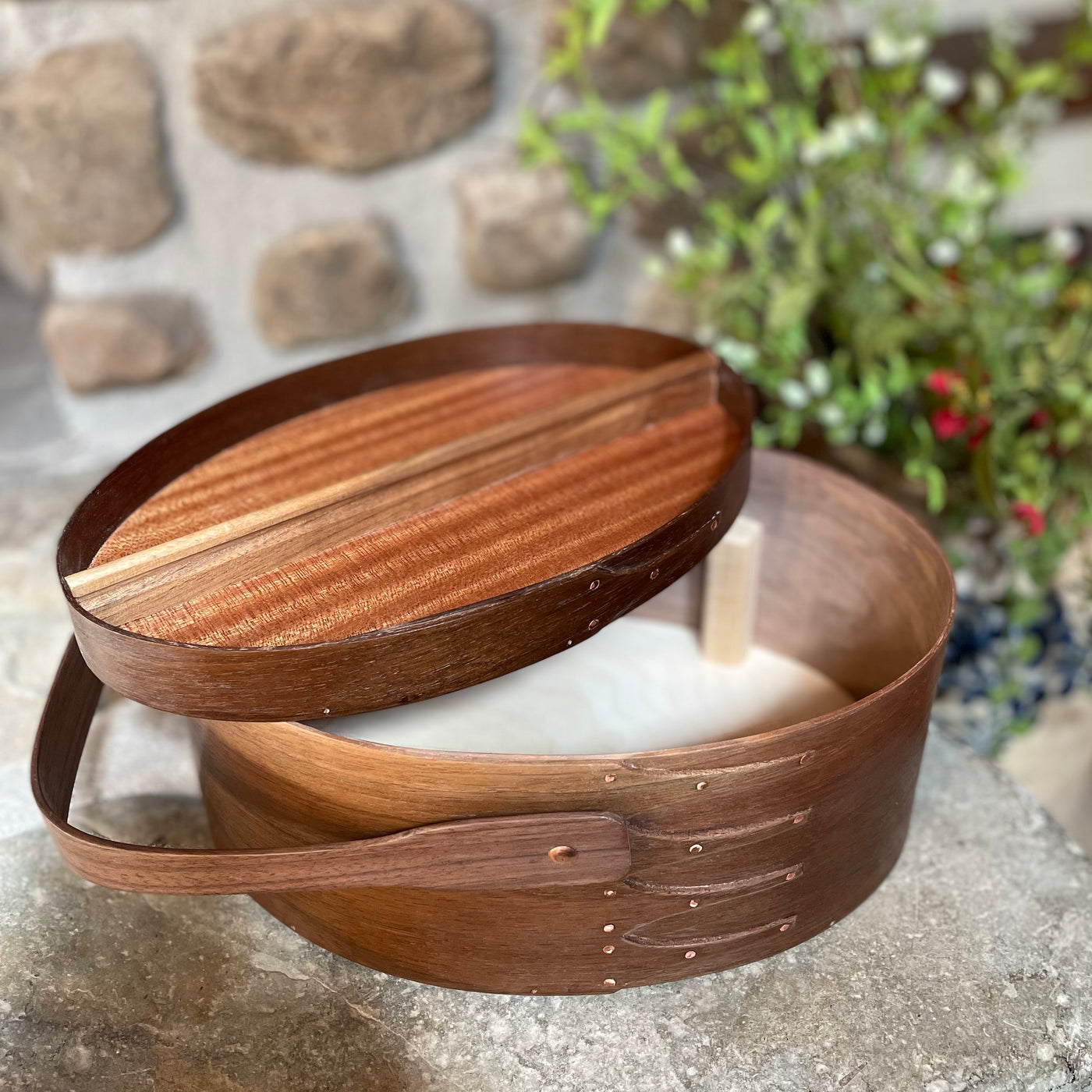 Keller Krafted | #6 Shaker Swing Handle Sewing Box - Walnut