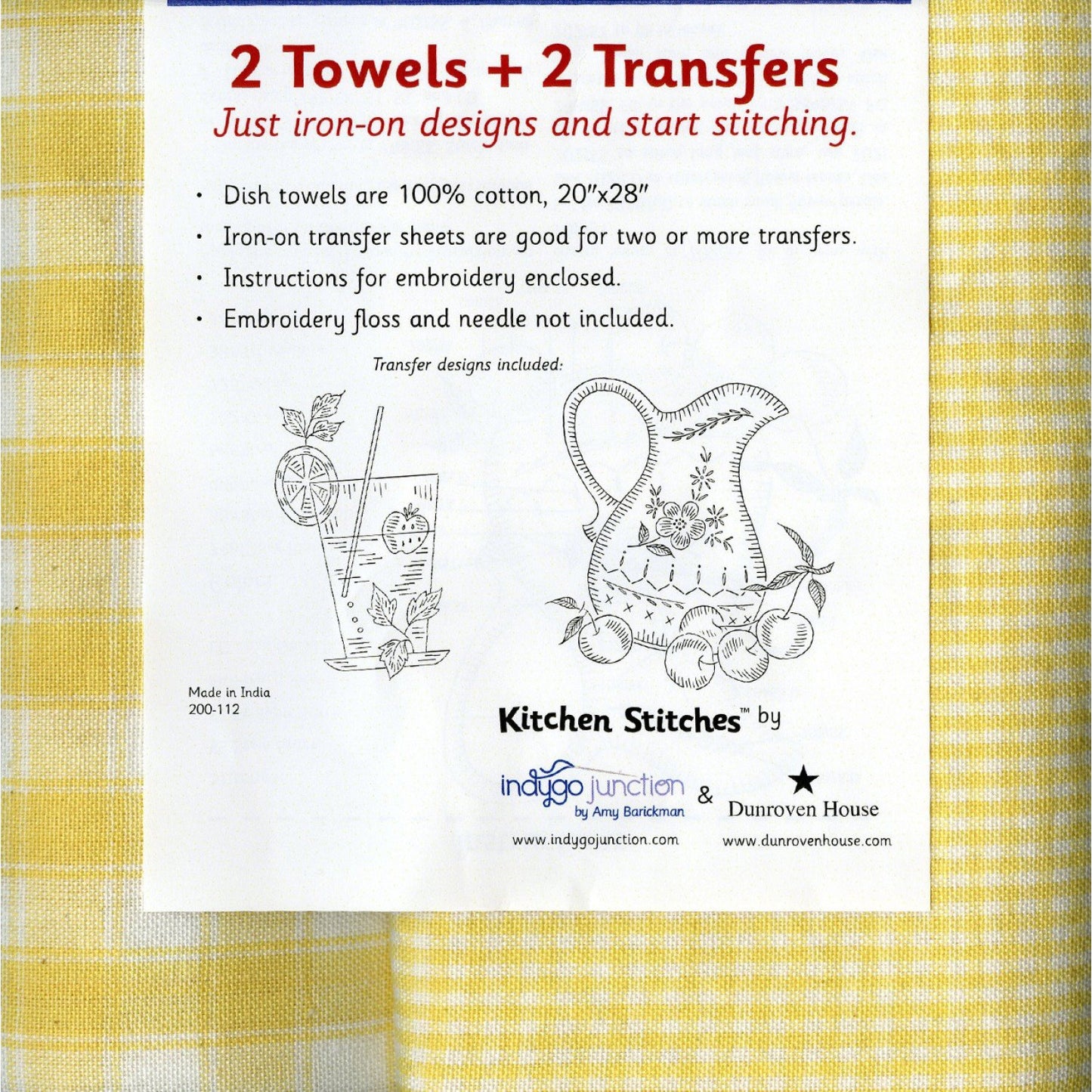 Kitchen Towels Embroidery Set ~ Lemonade Stand