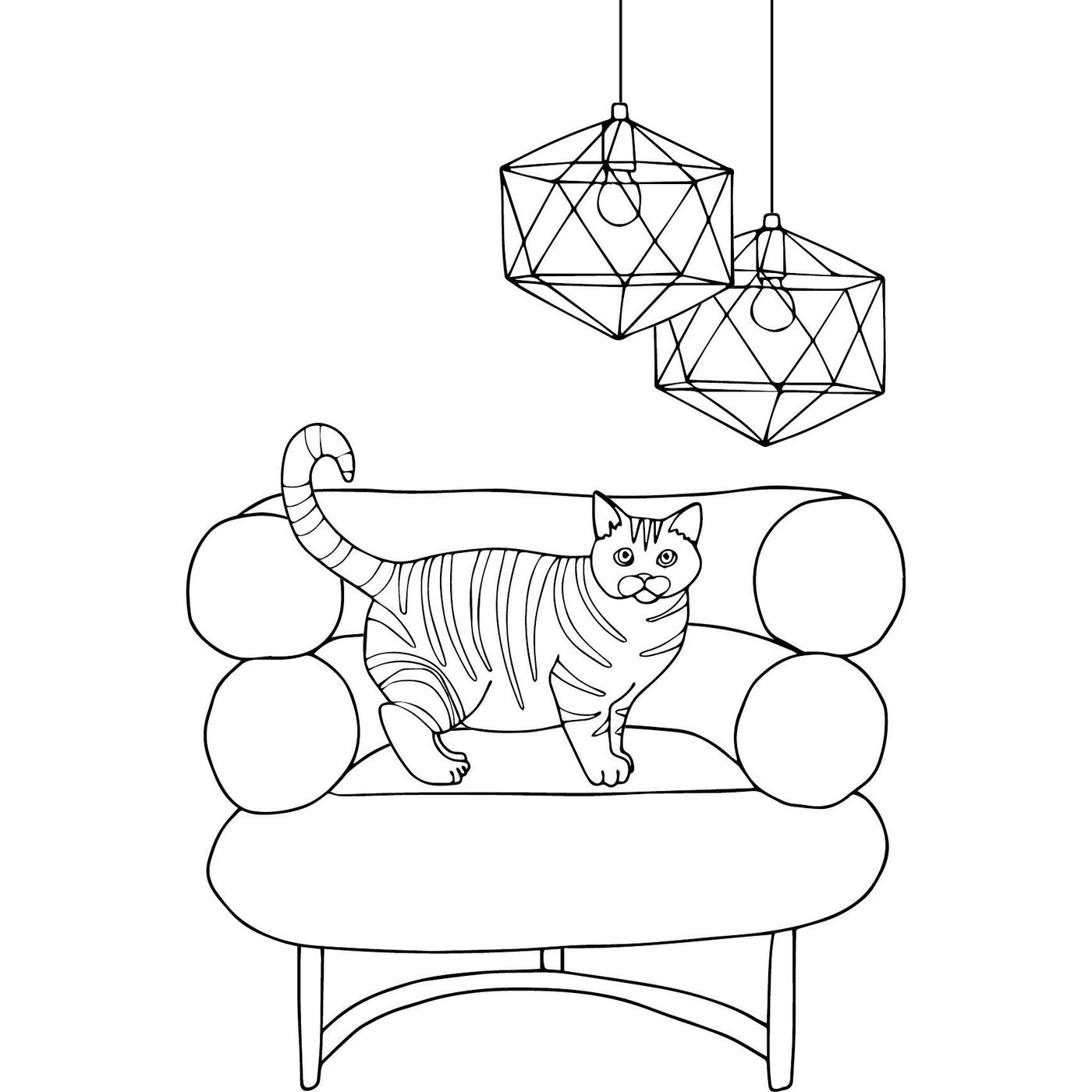 Domestic Divas ~ Dogs, Cats, Couches & More Transfers Pattern