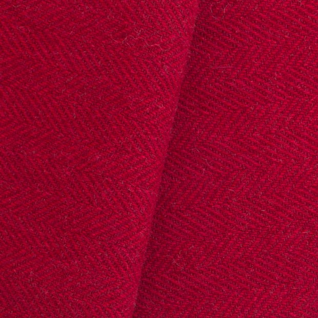 Dorr Mill ~ #217 Red & Deep Red Herringbone Wool Fabric