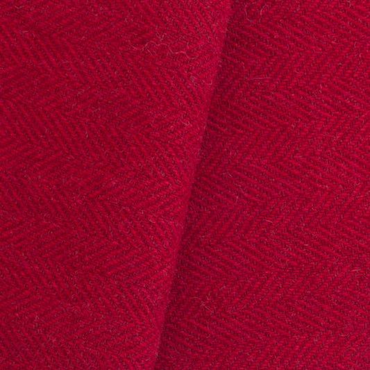 Dorr Mill ~ #217 Red & Deep Red Herringbone Wool Fabric