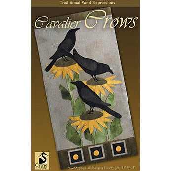 Crane Design ~ Cavalier Crows Wool Applique Pattern